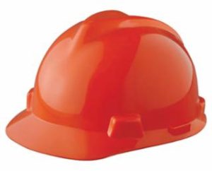 HARD HAT, STD ORANGE W/ RATCHET SUSP. MSA