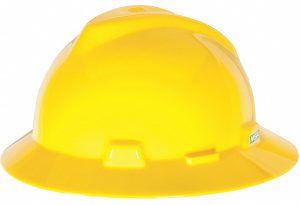HARD HAT, F.B. YLW  W/ RATCHET SUSPENSION  MSA
