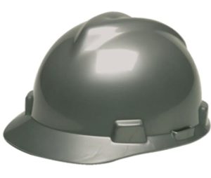 HARD HAT, STD SILVER W/RATCH MSA