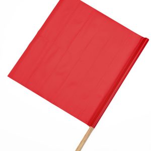 FLAG, ORANGE MESH 18 X 18 W/ 36" DOWEL ( TRACTOR BOUND EDGES )