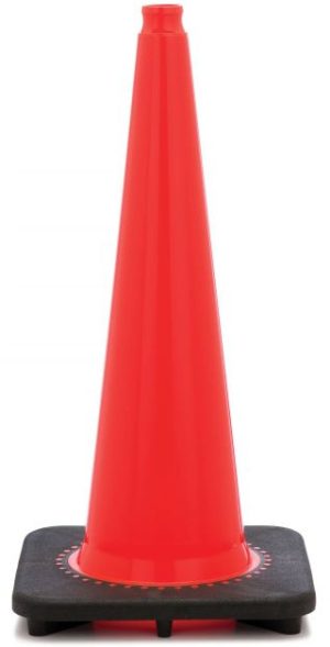 TRAFFIC CONE 28" 1 PIECE ORANGE  NON REFLECTIVE