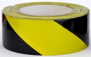 TAPE, HAZARD 2" X 18 YD Y/B