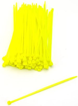 ZIP TIES 7' YELLOW 100PKG