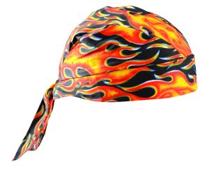 TIE HAT BIG FLAMES (DOO RAG)