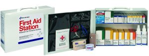 FIRST AID STATION, 2 SHELF ANSI 2015 COMPLIANT 446PCS (75 PERSON) CLASS B