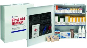 FIRST AID STATION, 3 SHELF ANSI 2015 COMPLIANT 675PCS (100 PERSON) CLASS B