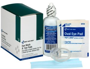 EYE WASH, 4OZ W/EYE CUP,EYE PADS & STRIPS