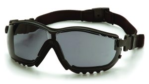 GOGGLE, V2G BLACK / GRAY W/ ELASTIC STRAP ( ANTI FOG )