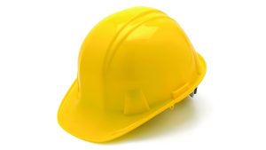 HARD HAT, STD YELLOW W/ 6 POINT  RATCHET SUSPENSION ( PYRAMEX )