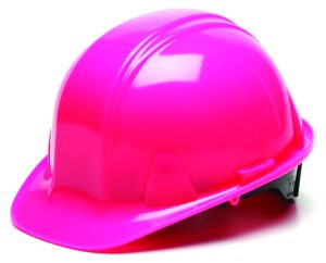 HARD HAT, HI VIZ PINK W/RATCHET SUSPENSION