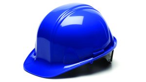 HARD HAT, STD BLUE W/ 6 POINT RATCHET SUSPENSION ( PYRAMEX )