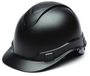 HARD HAT, PYRAMEX " RIDGELINE " BALLCAP GRAPHITE BLACK W/ RATCHET SUSPENSION