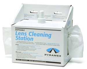 LENS CLEANING STATION 8OZ SOLUTION & 600 TISSUES W/ ANTI FOG ( PYRAMEX )