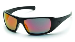 GLASSES, GOLIATH BLACK FRAME ICE ORANGE MIRROR LENSE