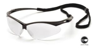GLASSES, PMXTREME W/ BLACK FRAME & CLEAR LENS ANTI-FOG W/ CORD