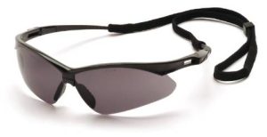 GLASSES, PMXTREME W/ BLACK FRAME & GREY LENS W/ CORD