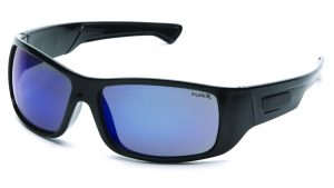 GLASSES, FURIX BLACK FRAME BLUE MIRROR LENS W/ ANTI-FOG
