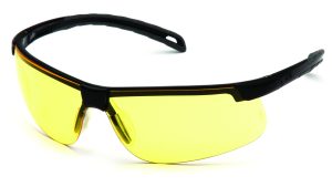 GLASSES, EVER-LITE BLACK SEMI FRAME AMBER LENSE