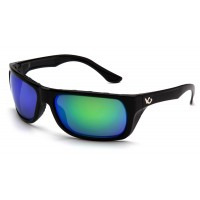 GLASSES, POLARIZED " VALLEJO " VENTURE GEAR BLACK FRAME GREEN LENS