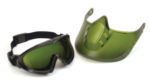 GOGGLE, CAPSTONE SHIELD, GREEN 3.0 H2X  ANTIFOG W/ FACESHIELD