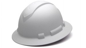 HARD HAT, PYRAMEX " RIDGELINE " FULL BRIM W/ RATCHET SUSPENSION GRAPHITE WHITE
