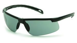 GLASSES, EVER-LITE BLACK SEMI FRAME GRAY LENSE W/H2MAX ANTIFOG TREATMENT