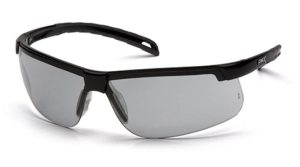 GLASSES, EVER-LITE BLACK SEMI FRAME LIGHT GRAY LENSE (I/O) W/H2MAX ANTIFOG TREATMENT