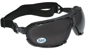 GOGGLE, DAGGER SMOKE LENS W/ TEMPLES,STRAP & IQUITY ANTI-FOG