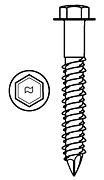 SAFETY BOOT FASTENER, 5/16 X 1 3/4 HEX FLANGE HEAD  ULTRACON SILVER FOR USE W/ WASHER