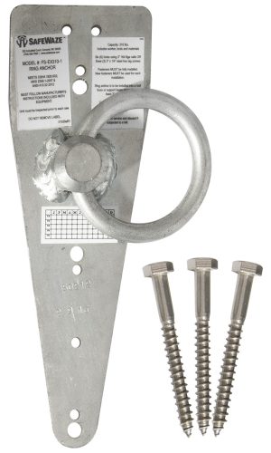 ANCHOR, ROOF REUSEABLE FOR WOOD OR METAL INSTALL W/ (3) THREADED FASTENERS OR (6) NAILS