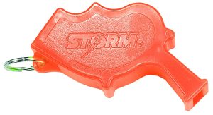 WHISTLE, SAFETY 96 DECIBEL @ 20FT (BRAND: STORM) ORANGE