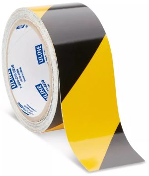 TAPE, YELLOW & BLACK REFLECTIVE 2" X 10YDS